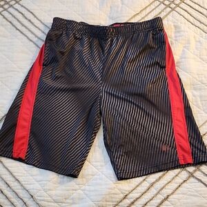 Russell Athletic Striped Black/White With Red Accent Kids Shorts